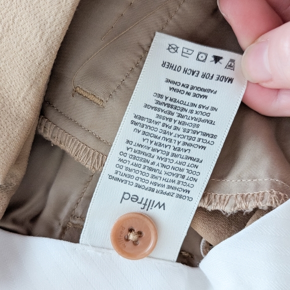 NEW WILFRED Effortless Pants Crop Gold Camel Tan Brown Wide Leg ARITZIA 2 - Picture 12 of 12